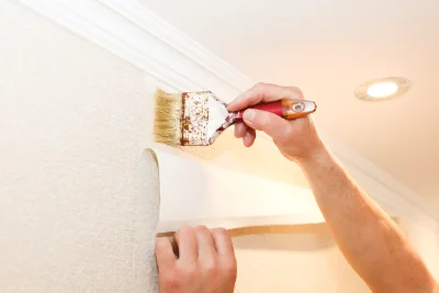 Pose de papier peint à Eth — revêtements muraux et toiles de verre